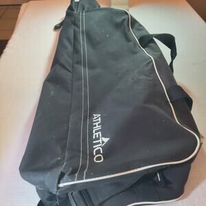 Athletico Black Nylon Baseball & Softball Equipment Bag with Zip Closure